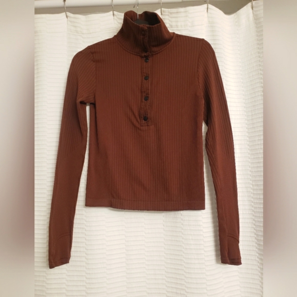 Athleta Flurry Seamless Henley Size XS